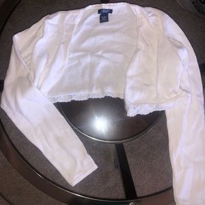 Chaps Cropped Cardigan